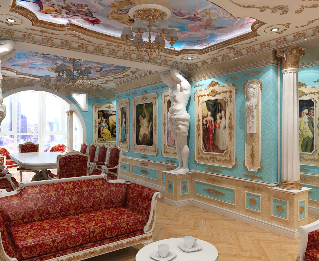 Design de interiores de chaminés e banquetes em Chernihiv em 3d max vray 1.5 imagem