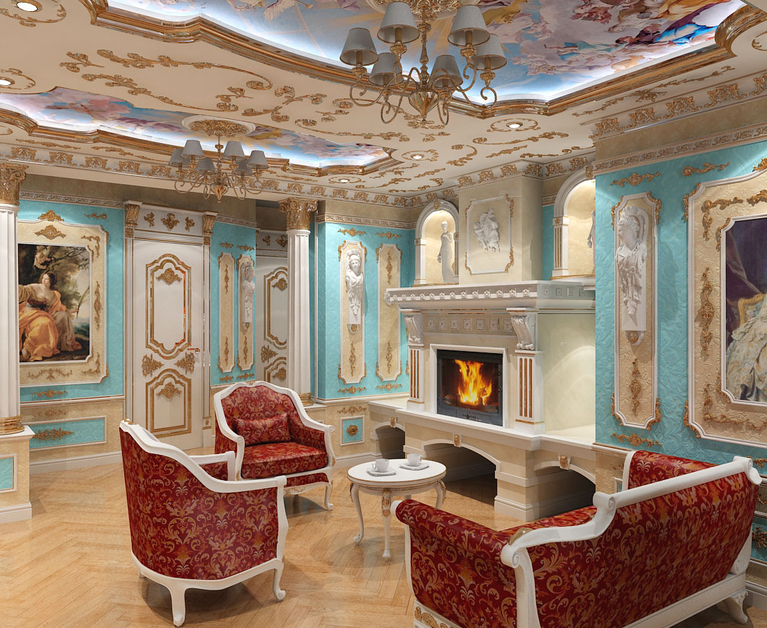 Design de interiores de chaminés e banquetes em Chernihiv em 3d max vray 1.5 imagem