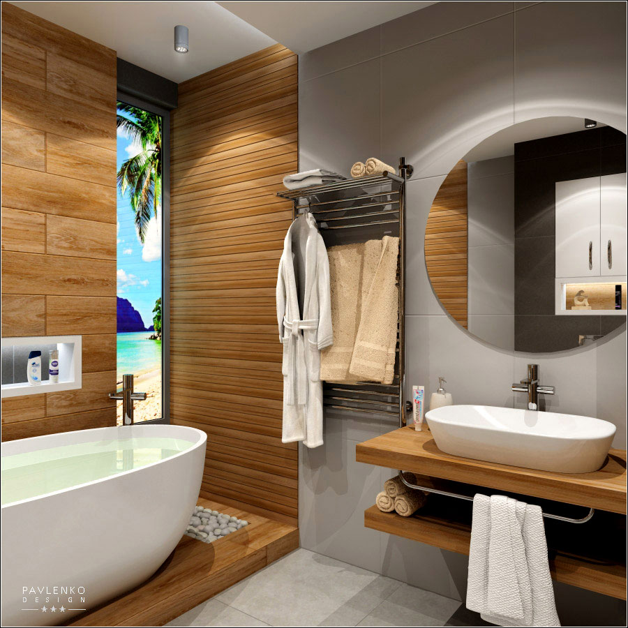 Interior design of the bathroom in the KievSKY residential complex in Chernigov in 3d max vray 1.5 image