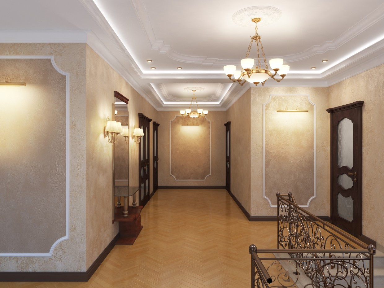 Класика - Коридор Класика - Коридор в 3d max vray зображення