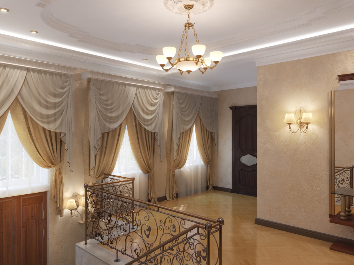 Класика - Коридор Класика - Коридор в 3d max vray зображення