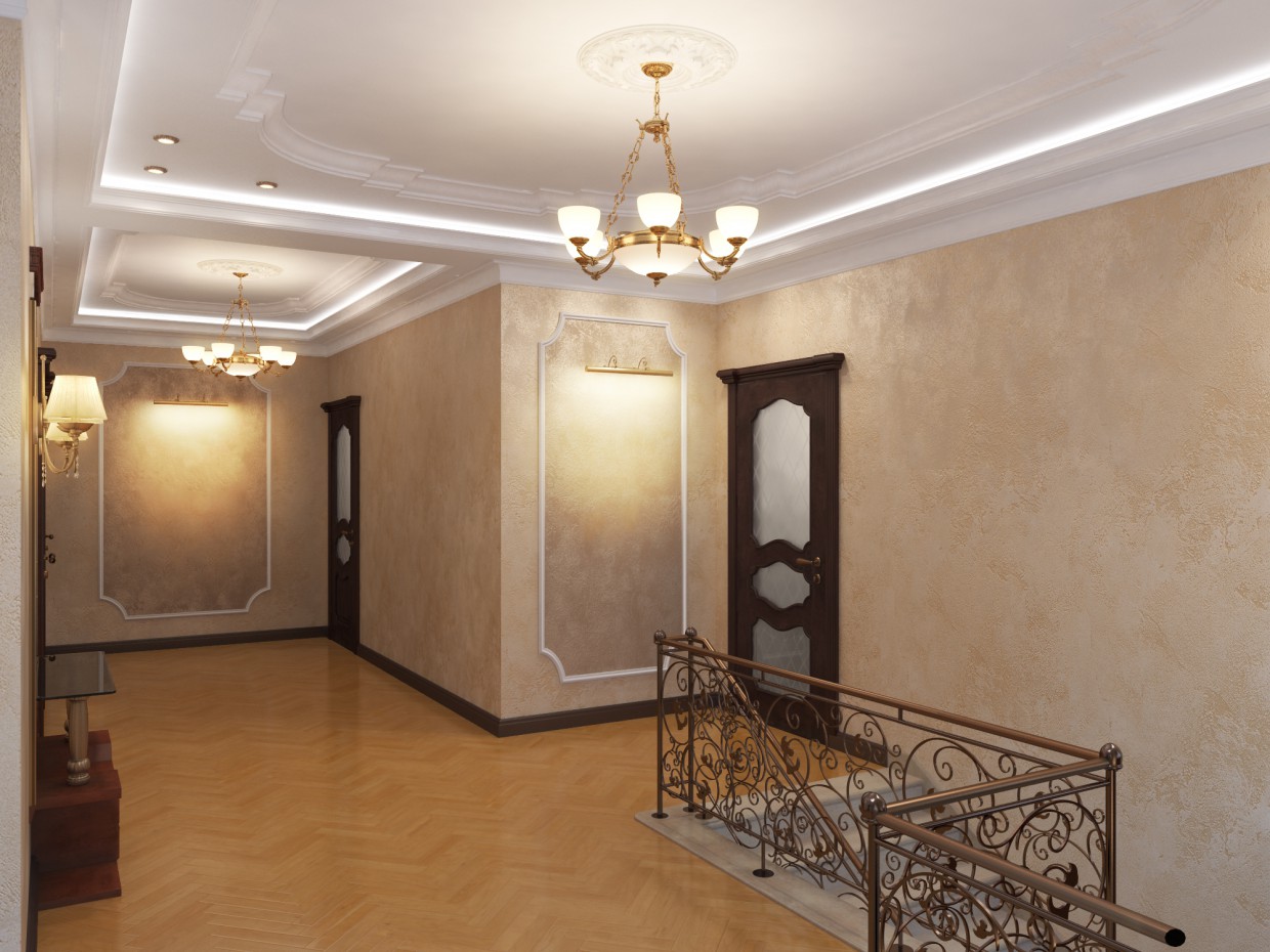 Класика - Коридор Класика - Коридор в 3d max vray зображення