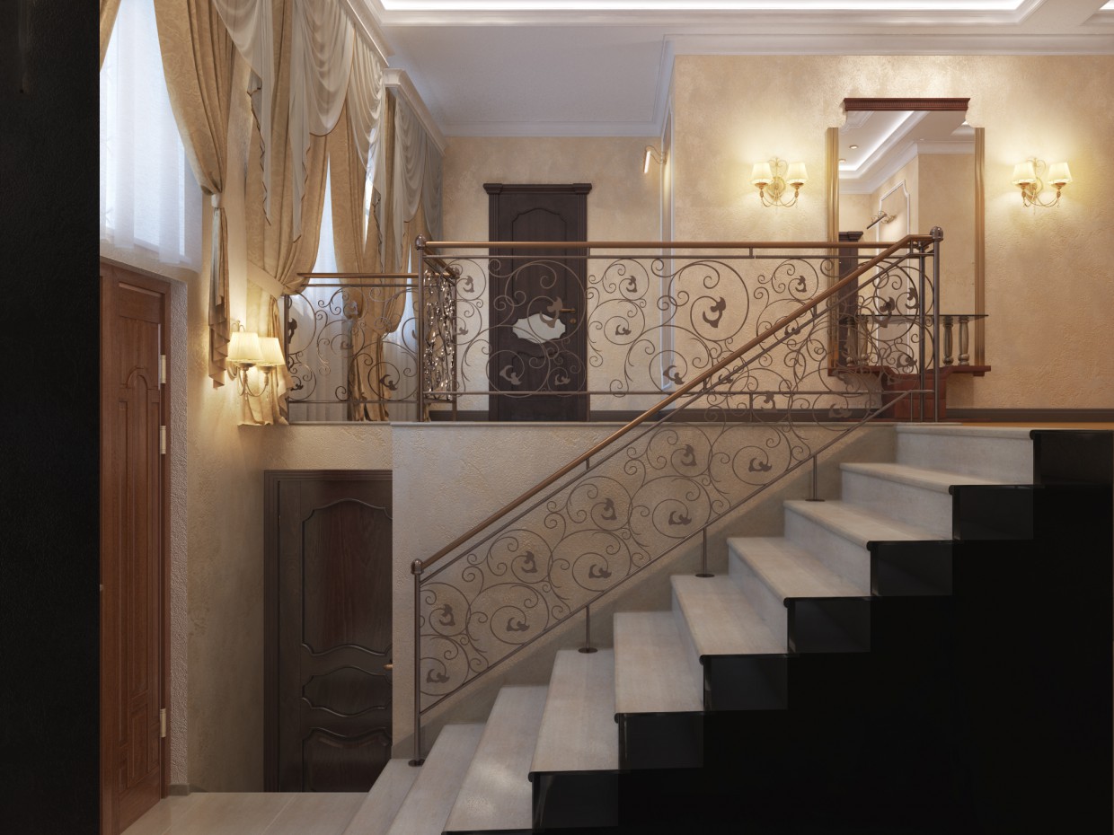 Класика - Коридор Класика - Коридор в 3d max vray зображення