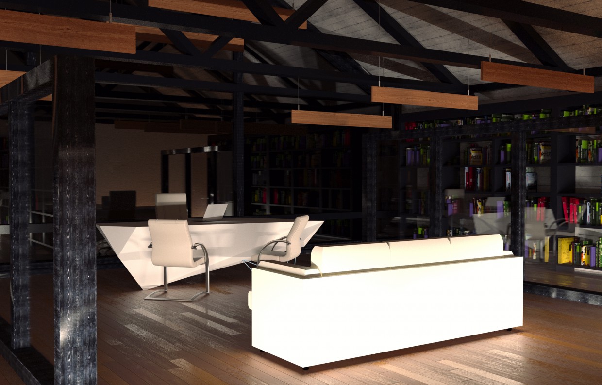 Загородный кабинет психолога в 3d max corona render изображение