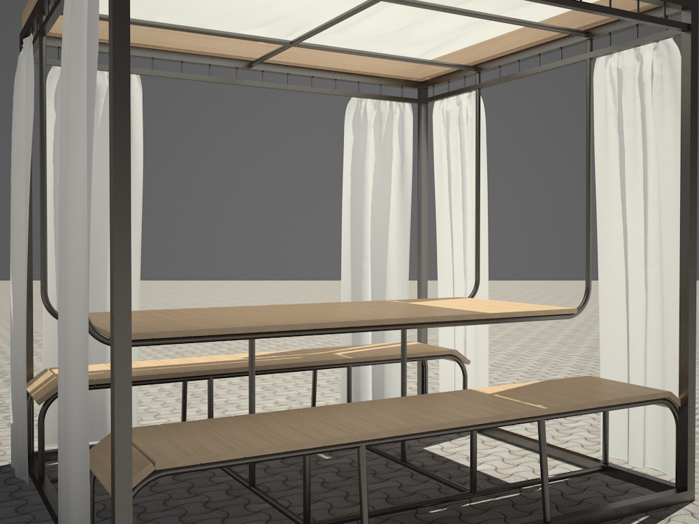 Альтанка в 3d max 3d візуалізація проекту Альтанка в 3d max, рендер vray 2.5 від inna_s
