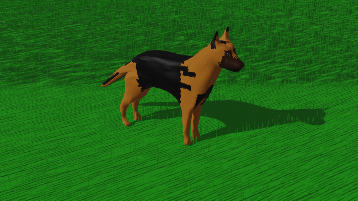 A bit weird dog in Blender blender render image