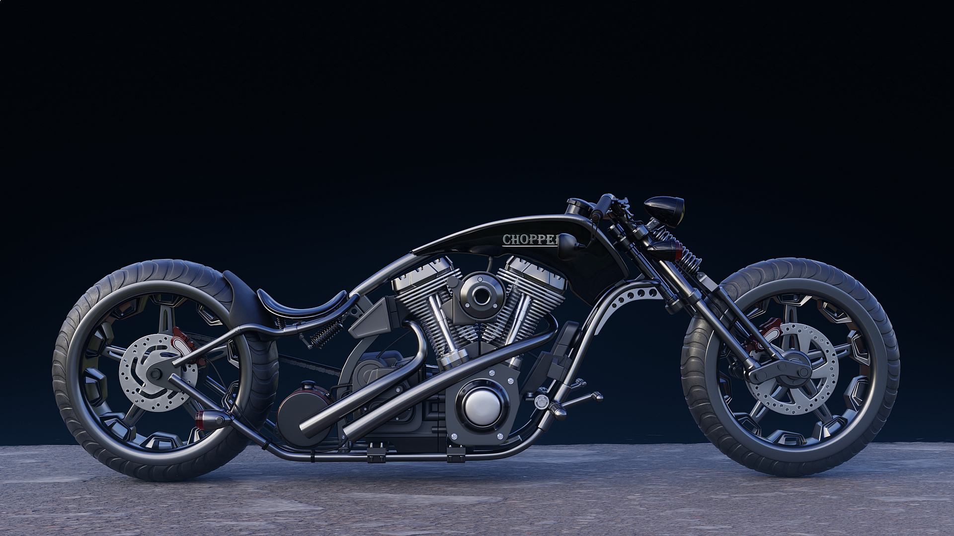 Chopper in Blender cycles render Bild