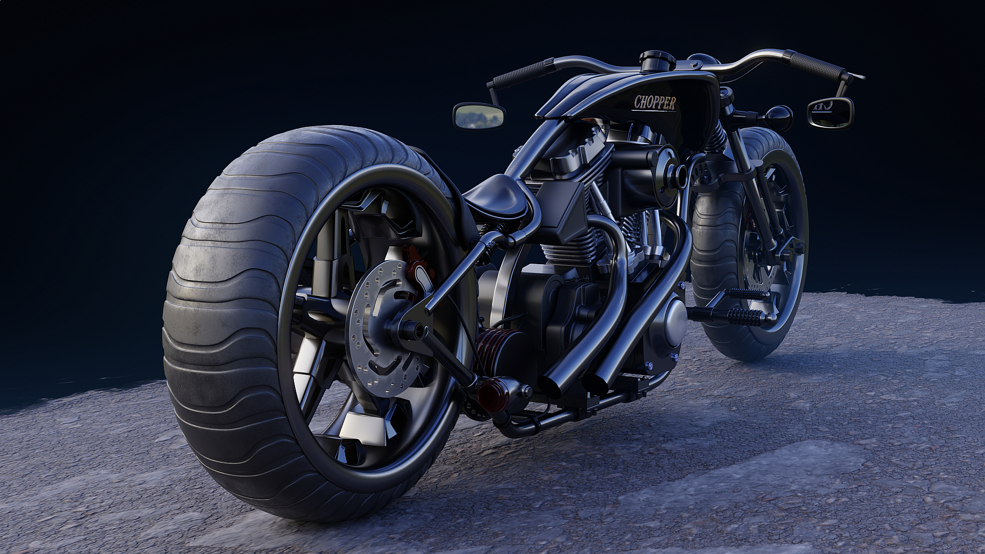 Chopper in Blender cycles render Bild