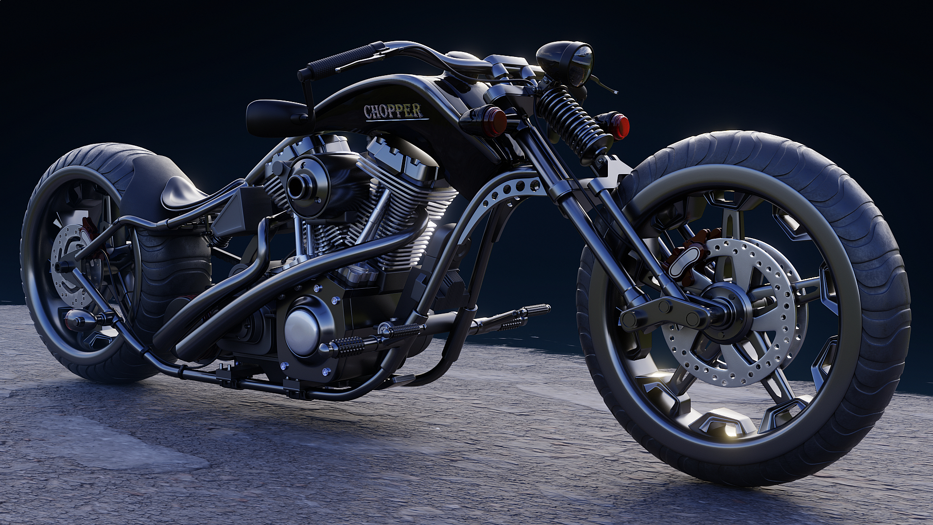 Chopper in Blender cycles render Bild