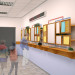 The school entrance in 3d max vray image