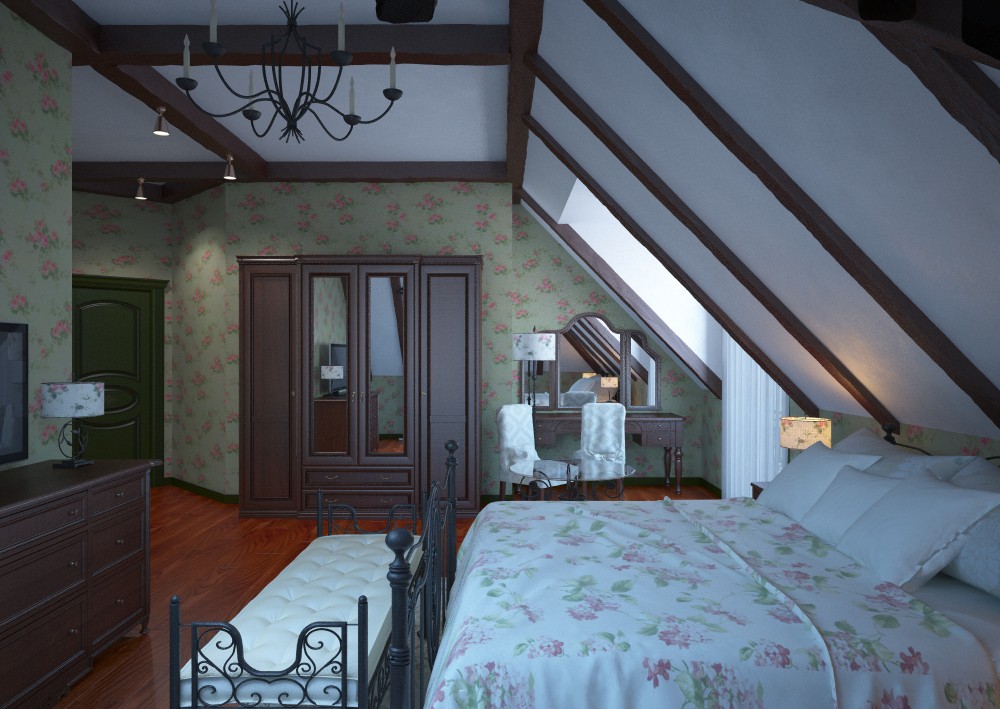 Классическая спальня 2 Corona Классическая спальня 2 Corona в 3d max corona render изображение