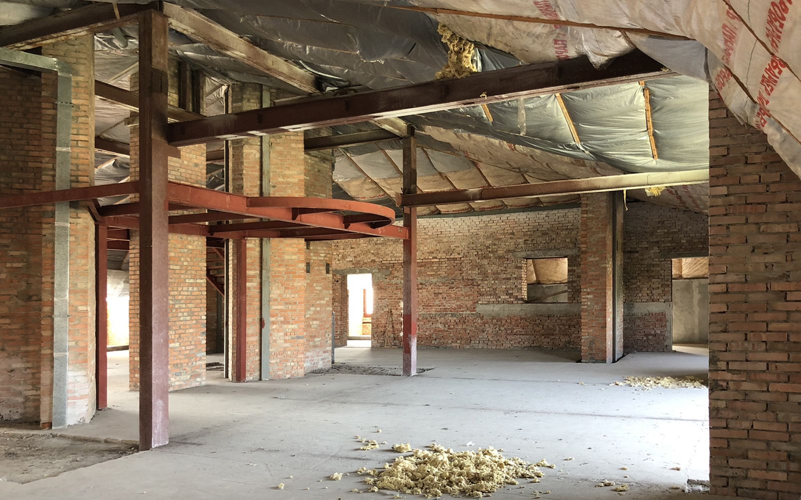 Reconstruction of the attic under the two apartments. in 3d max corona render image