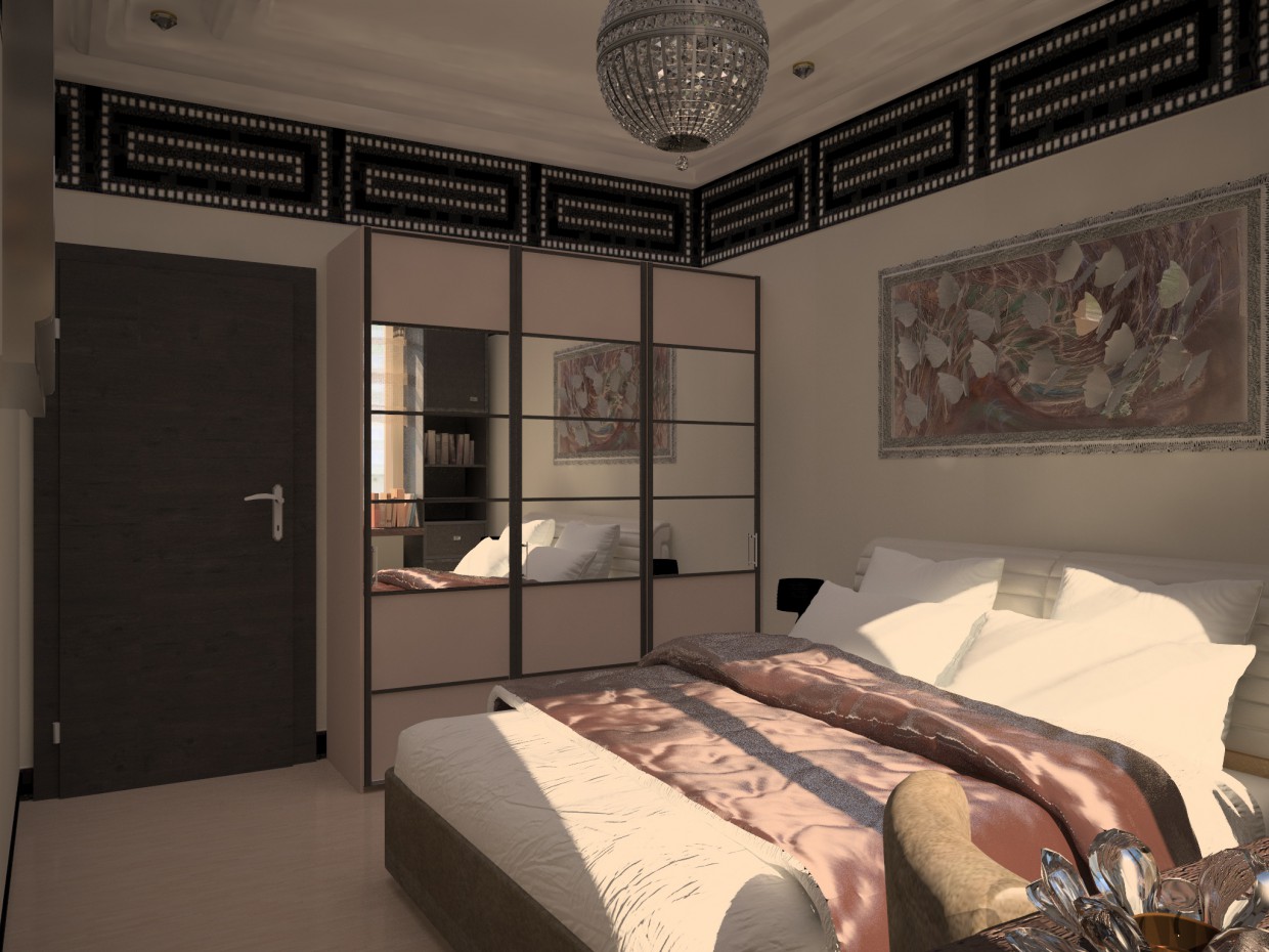 bedroom in a two-room apartment series p-111m bedroom in a two-room apartment series p-111m in Cinema 4d vray image