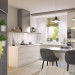 Visualisation de cuisine et salle à manger dans 3d max corona render image