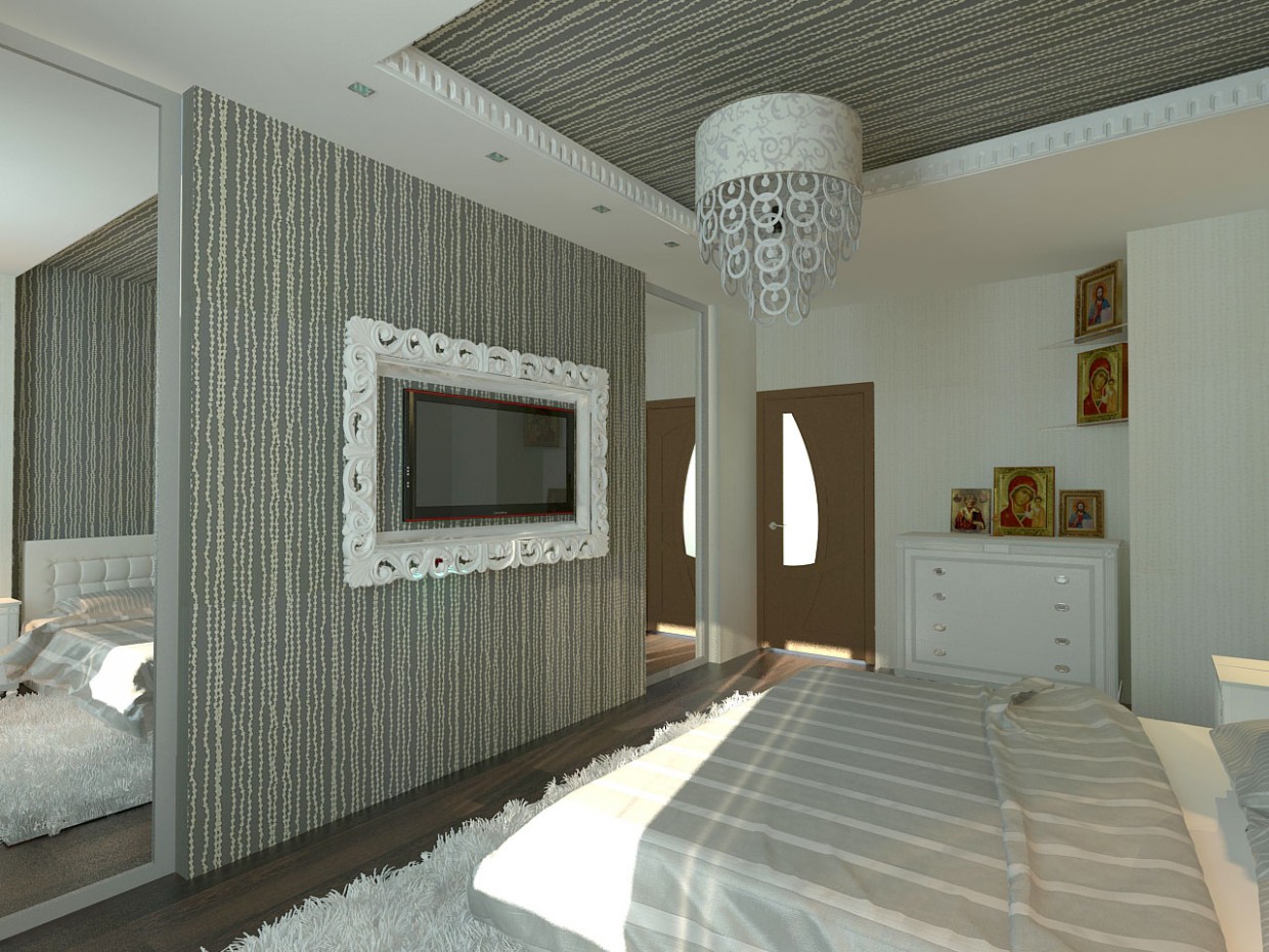спаленка модерн спаленка модерн в 3d max vray изображение