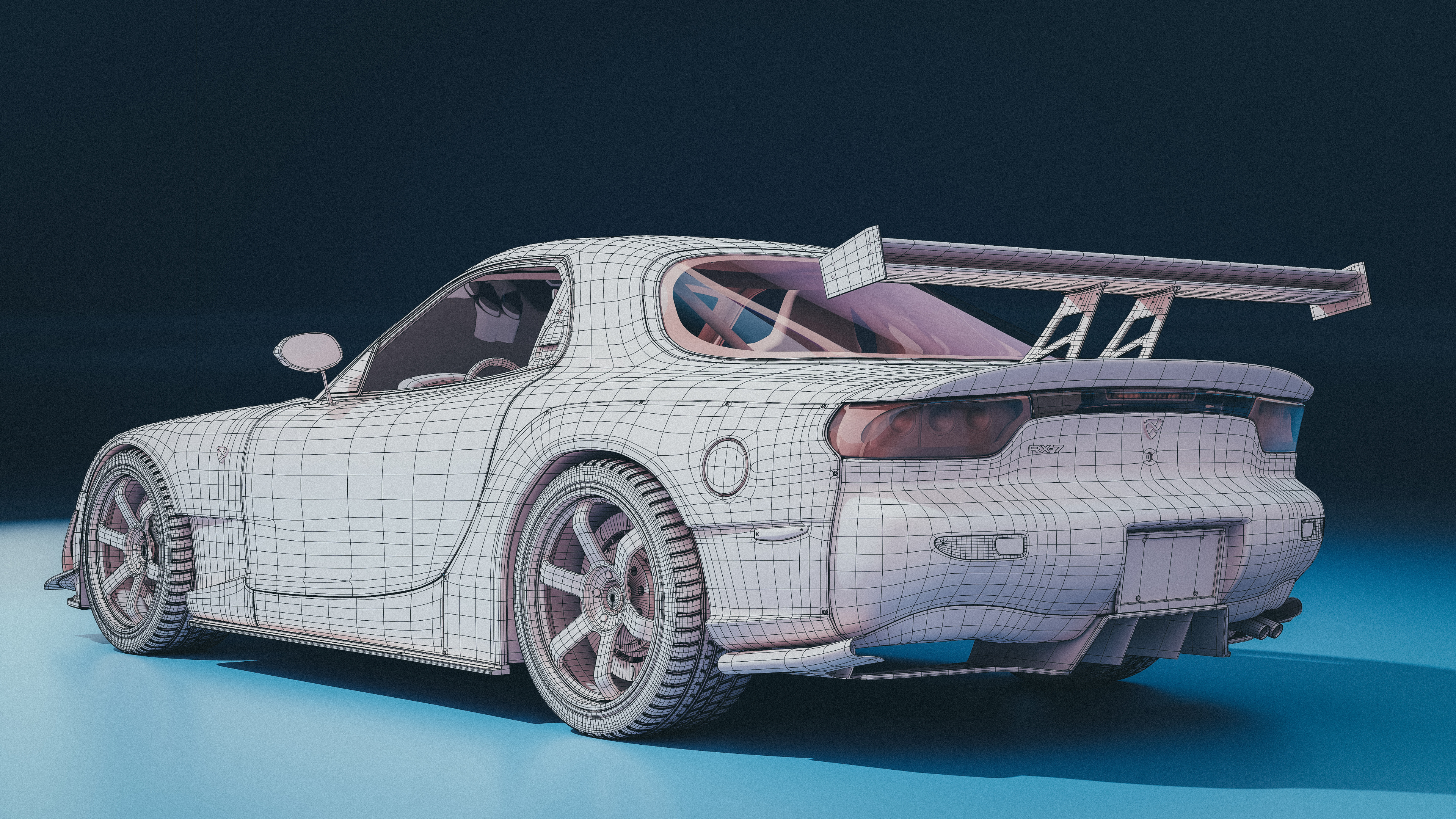 Mazda RX-7 в Blender cycles render изображение