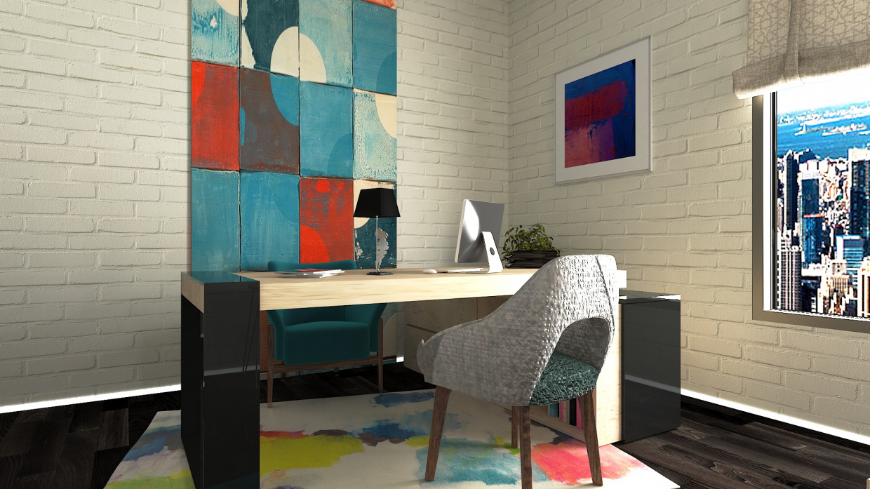 Office for the magazine "FLAVOR" in 3d max vray 3.0 image