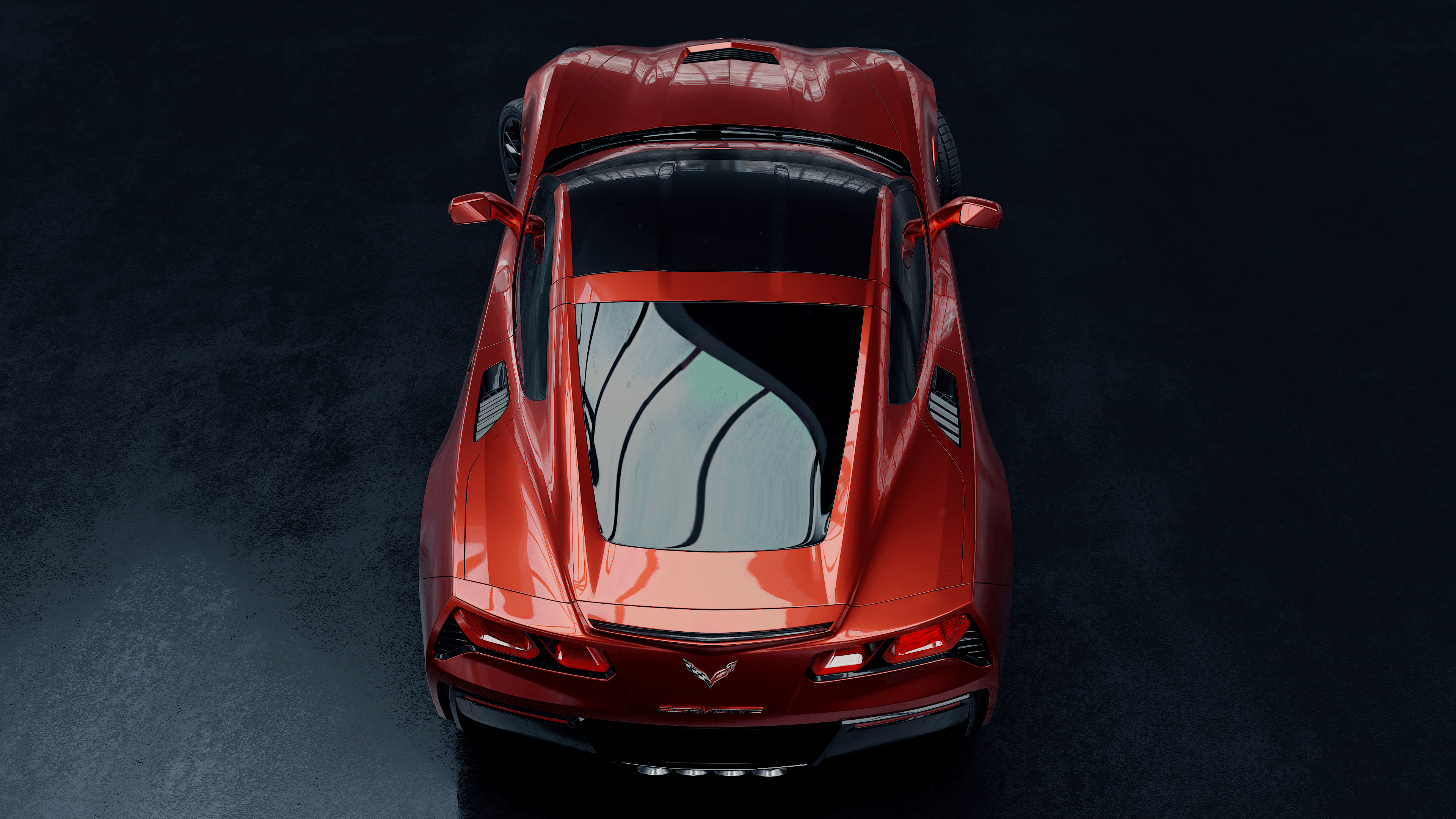 Chevrolet corvette in Blender cycles render image