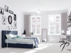 Dormitorio en un estilo escandinavo