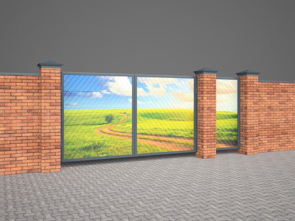 Swing Gates in 3d max 3d visualization of the project in the Swing Gates 3d max, render vray 2.5 of inna_s