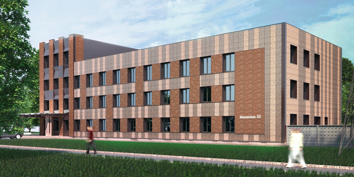 Fachada de la oficina de la empresa de construcción imagen de Fachada de la oficina de la empresa de construcción en 3d max corona render
