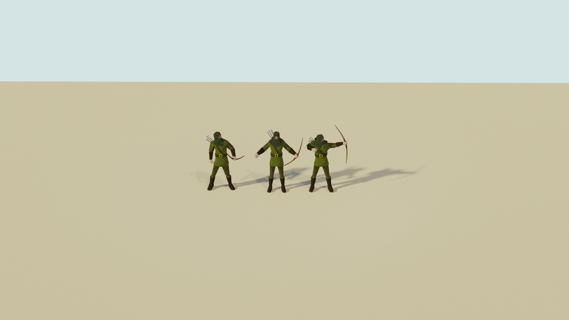 Archer (low-poly) в Blender cycles render изображение