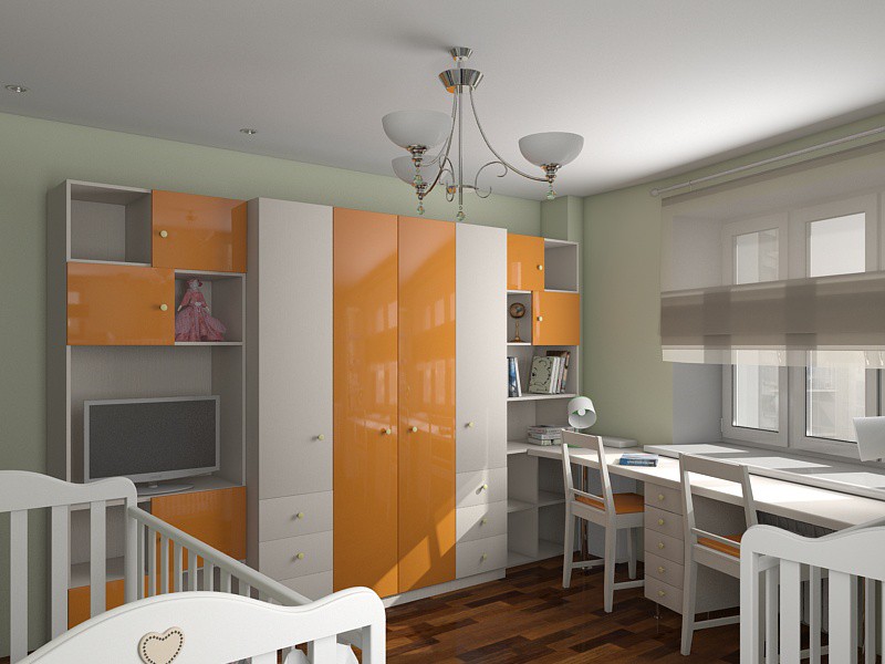 Children's room for growth in 3d max vray image