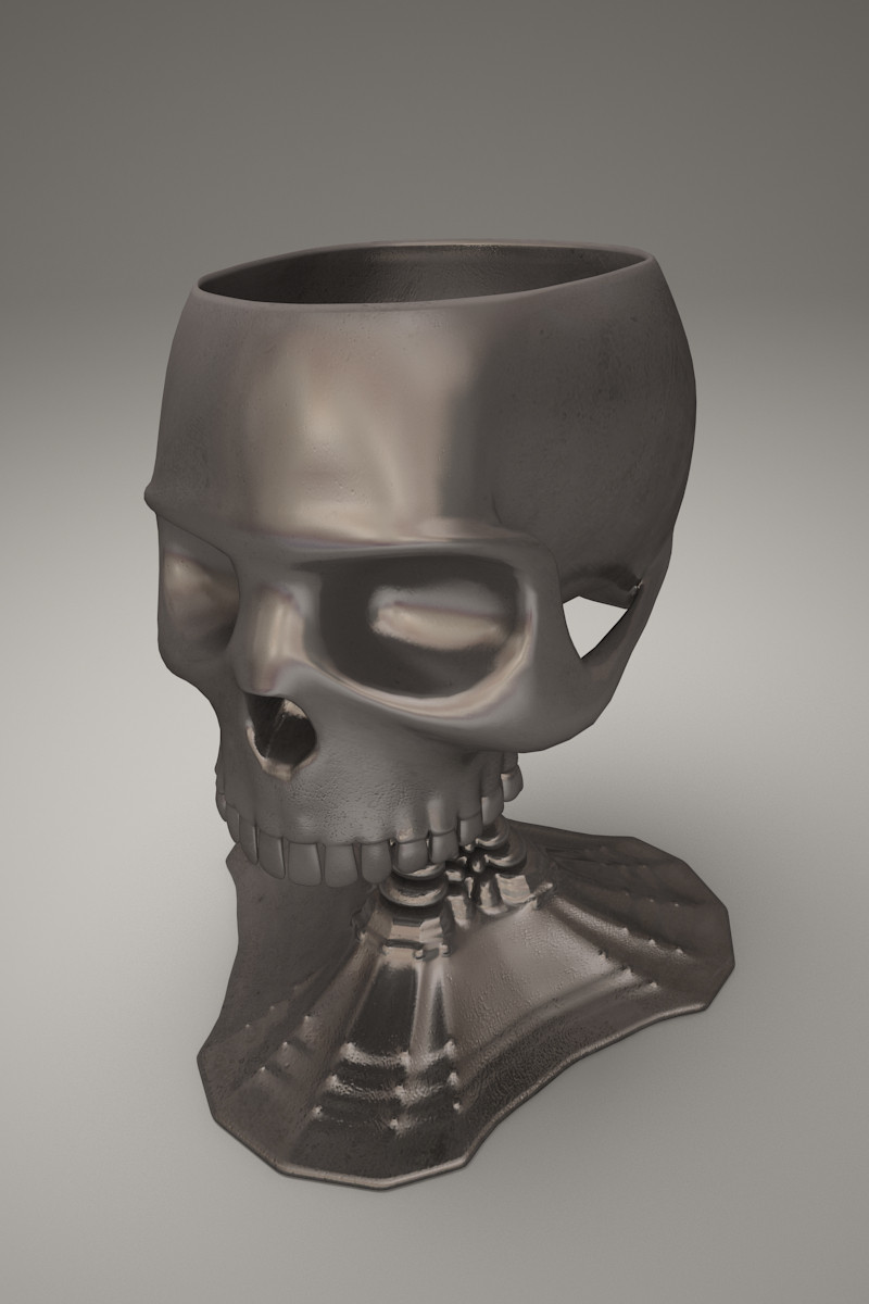 Goblet skull in 3d max vray 3.0 image