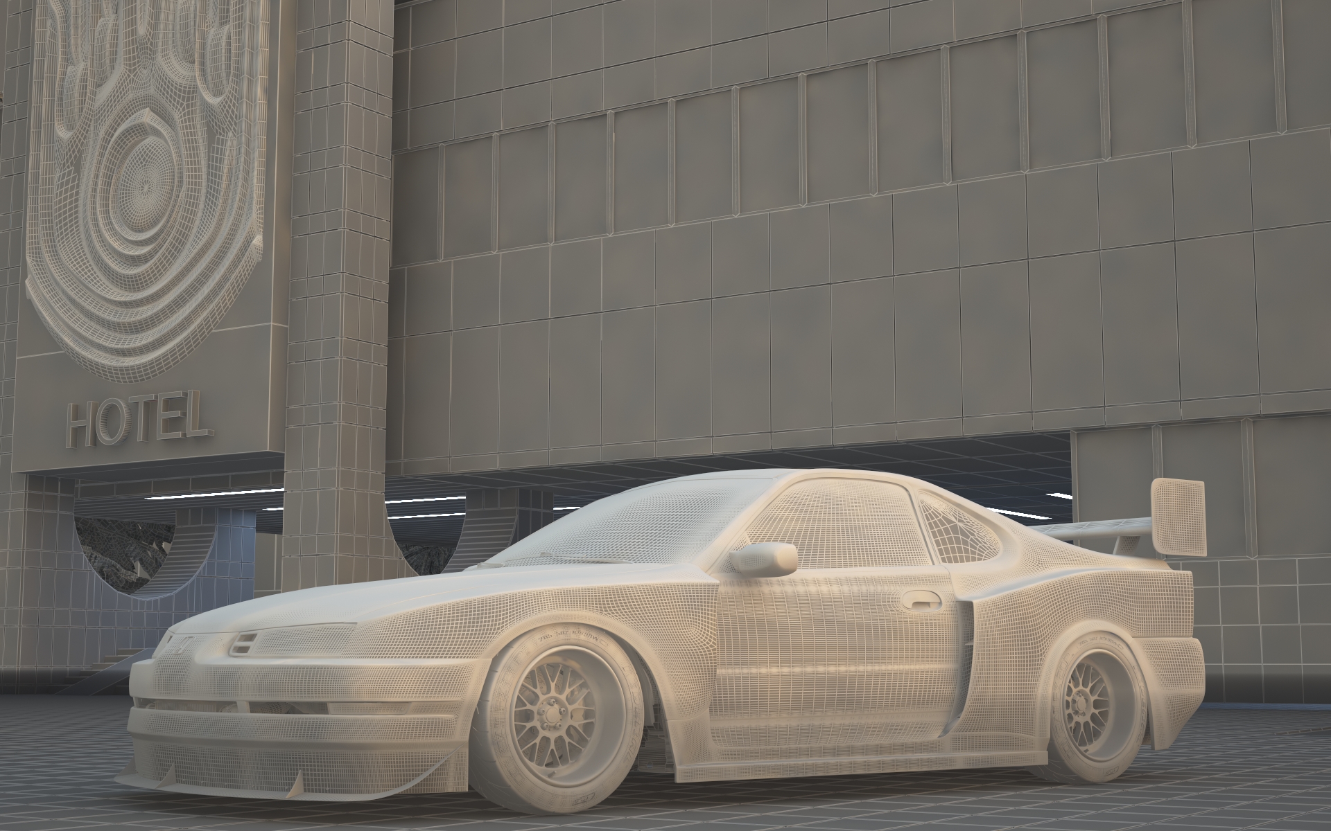 Honda Prelude Thurston в 3d max vray 3.0 изображение