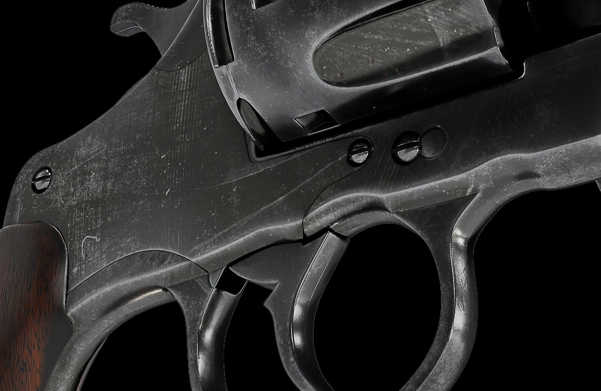 Colt-Revolver-1903 em 3d max vray 5.0 imagem