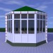 plastic cabin in 3d max mental ray image
