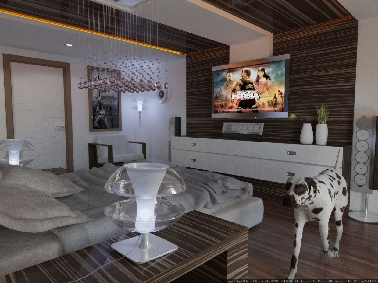 Спальня Спальня в 3d max corona render изображение