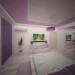 purple bedroom in 3d max vray image