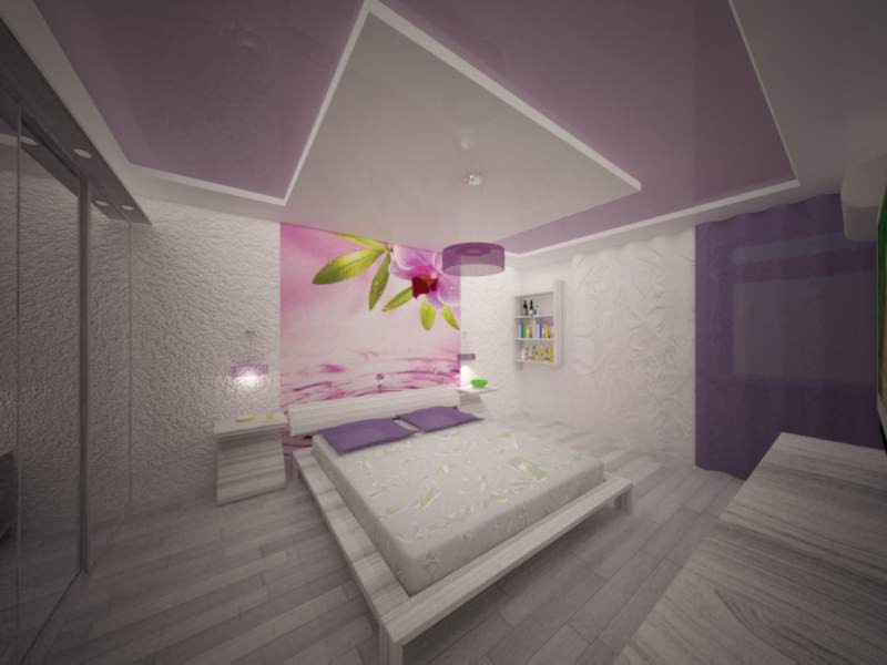 dormitorio morado imagen de dormitorio morado en 3d max vray