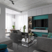 One bedroom apartment S66 in 3d max corona render image