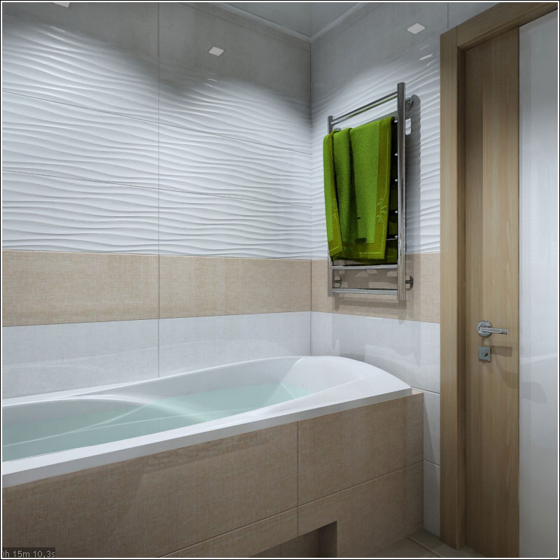 Aménagement intérieur d'une salle de bain à Tchernihiv dans 3d max vray 1.5 image
