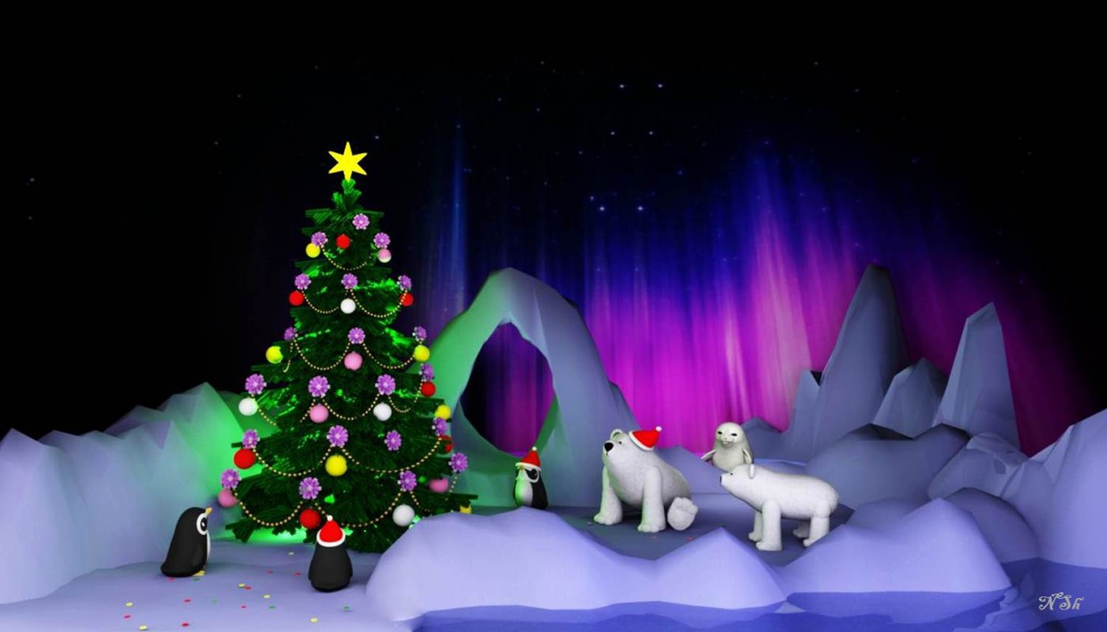 क्रिसमस पेड़। दूसरी बात यह है vray में प्रस्तुत छवि