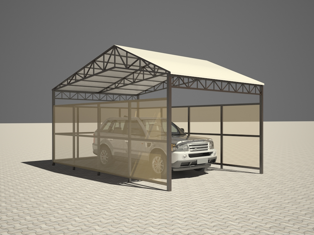 Carport in 3d max 3d visualization of the project in the Carport 3d max, render vray 2.5 of inna_s