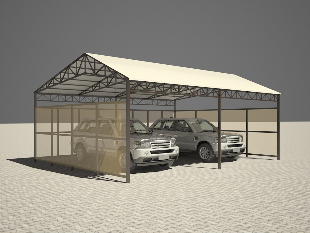 Carport in 3d max 3d visualization of the project in the Carport 3d max, render vray 2.5 of inna_s