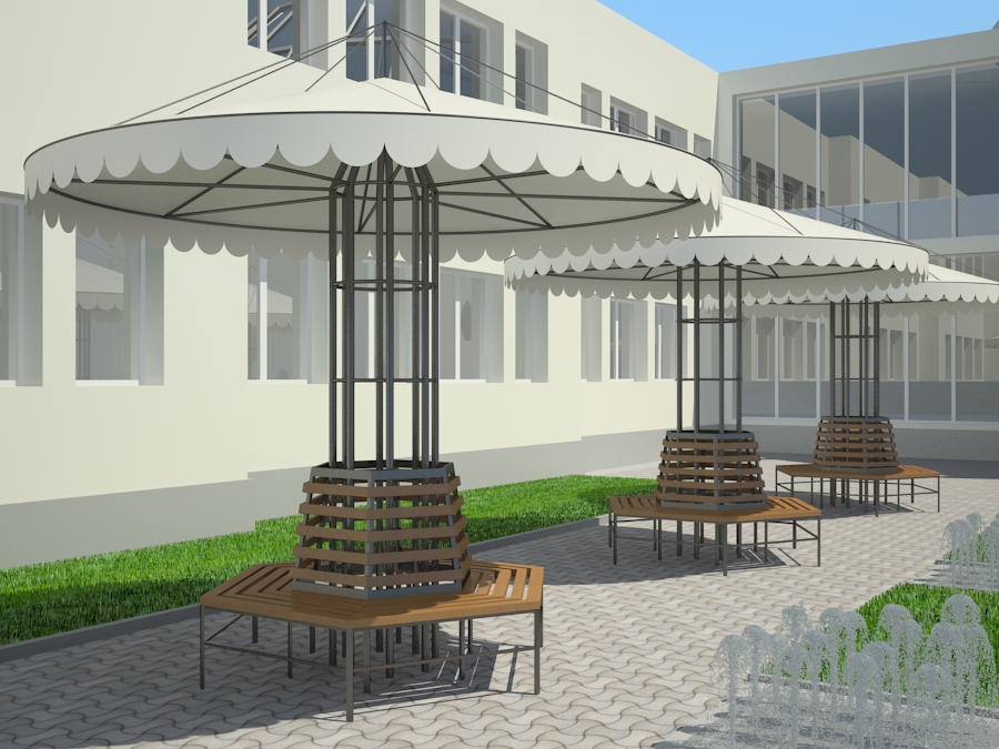 Hongo de 3d max visualización 3D del proyecto en el Hongo 3d max render vray 2.5 inna_s
