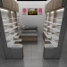 Design of the gift shop at the airport Juliani in 3d max vray image
