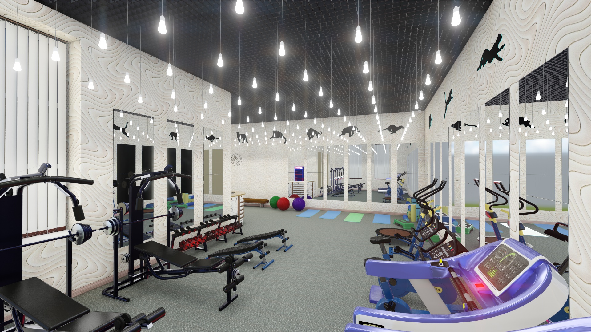 3D Video presentation of the development of the interior of the fitness club. (Video attached) in Cinema 4d Other image