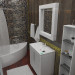 Bathroom (corrected lighting) in 3d max vray image