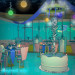 Cafe "water world" in 3d max vray image