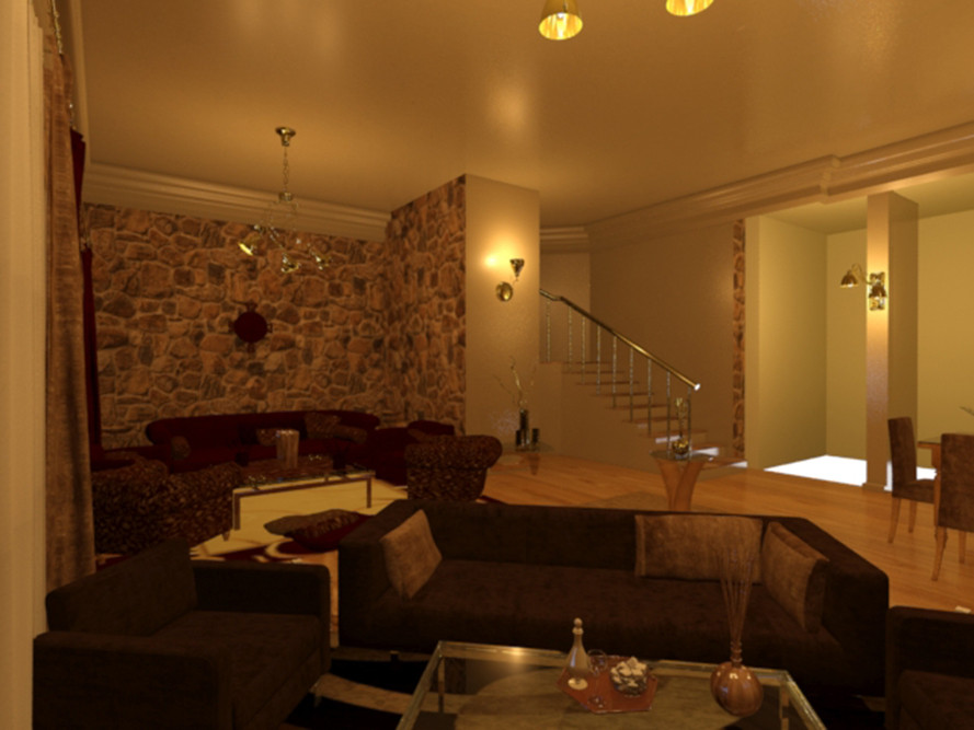 A villa Reception in 3d max mental ray image