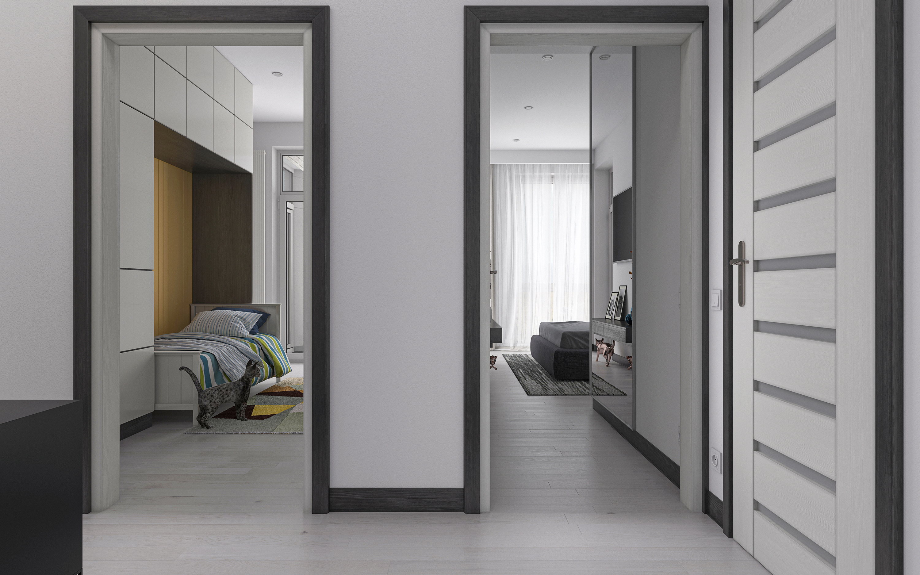 imagen de Apartamento de tres habitaciones S64 en 3d max corona render