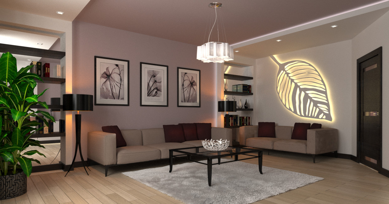 imagen de El Interior de la casa en 3d max corona render