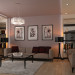 L'interno del cottage in 3d max corona render immagine