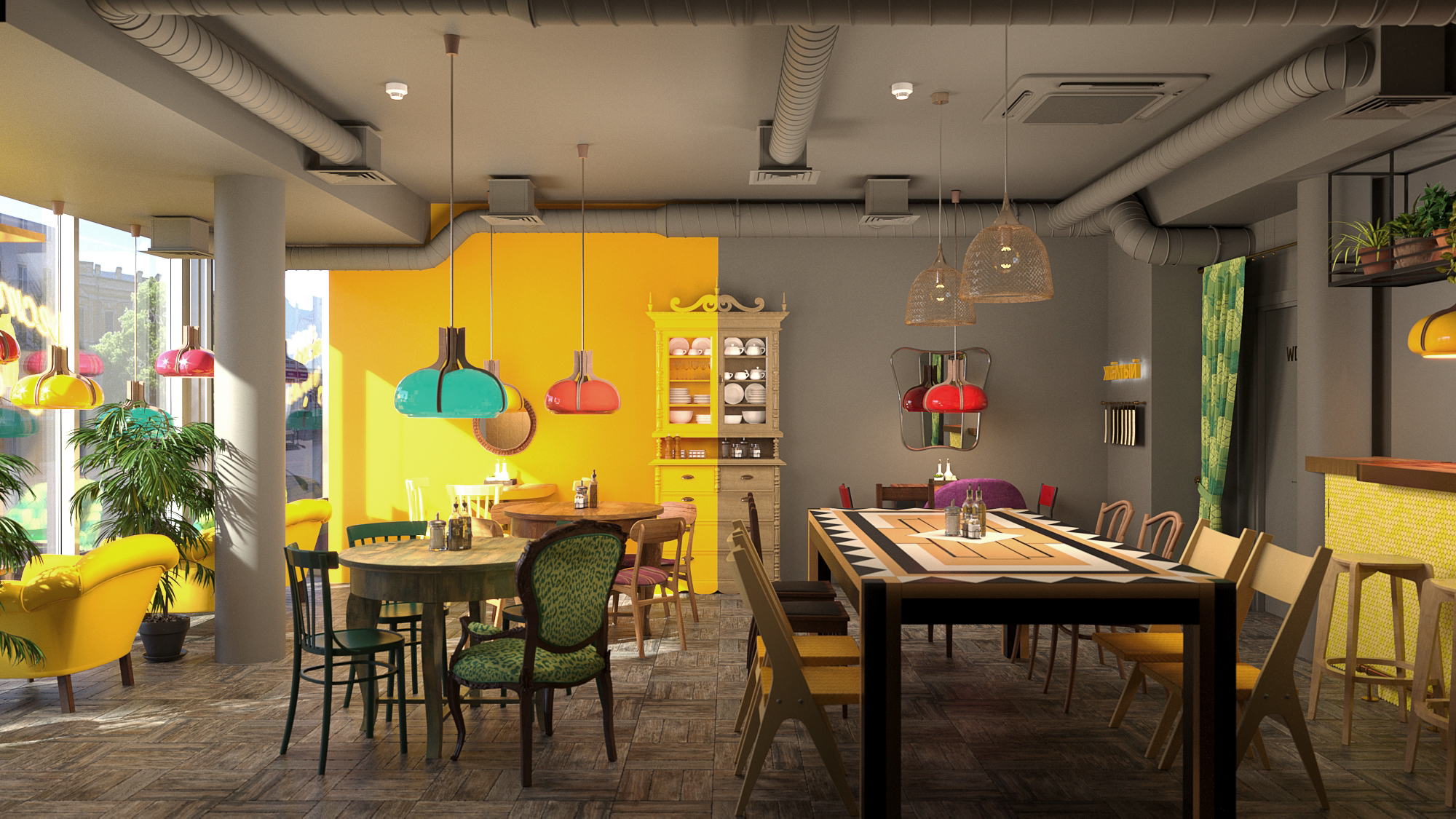 Visualization of a restaurant in Tver in 3d max corona render image