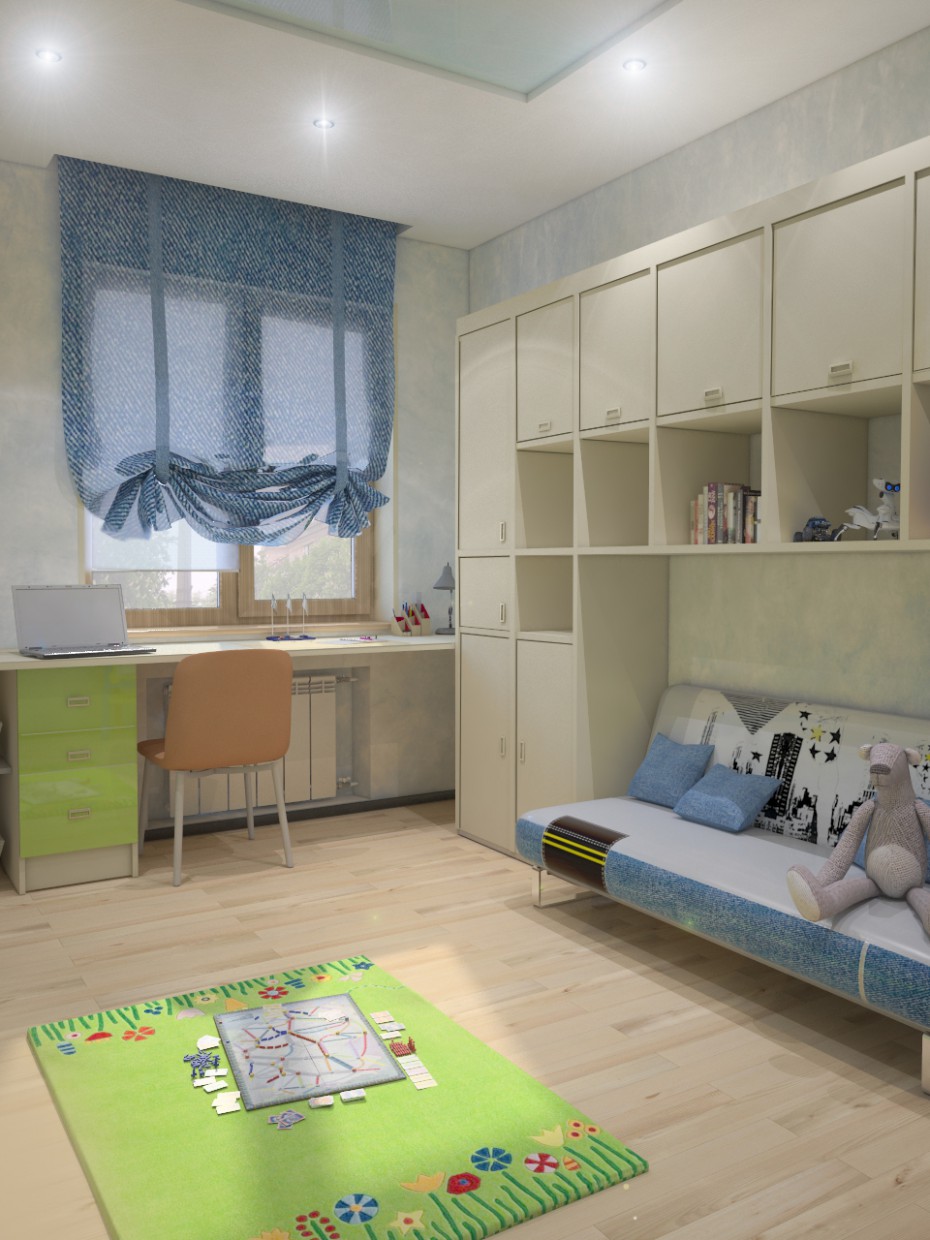 Room for a boy in 3d max vray image